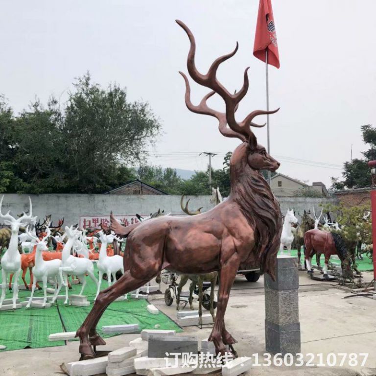 玻璃钢仿铜鹿雕塑,庭院小鹿雕塑3 玻璃钢仿铜鹿雕塑,庭院小鹿雕塑3