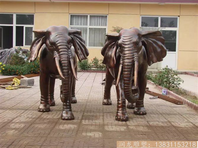 厂家直销铜雕大象 动物景观雕塑 吉祥物大象雕塑 动物园公园景象制作